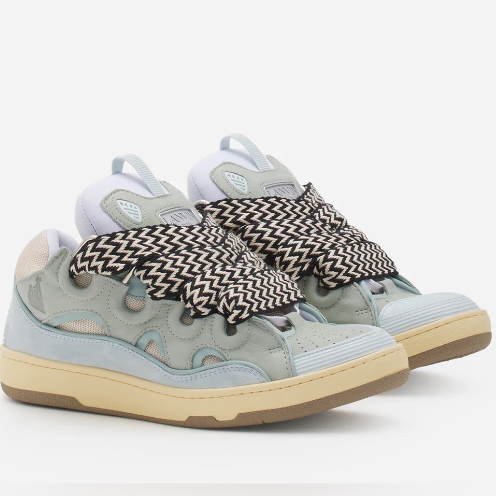 Lanvin Curb Lace-Up Sneakers